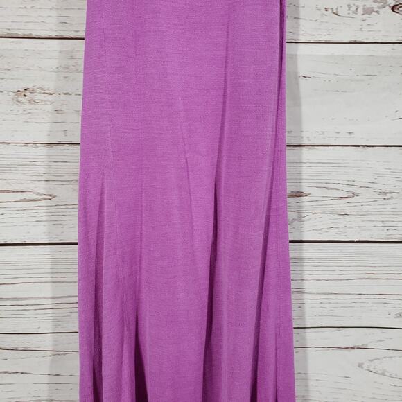 Lauren Ralph Lauren New 100%Silk Knit Wild Orchid Maxi Dress Size Small - Picture 5 of 13